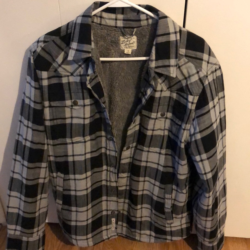 Lucky brand men’s sherpa-lined shirt jacket